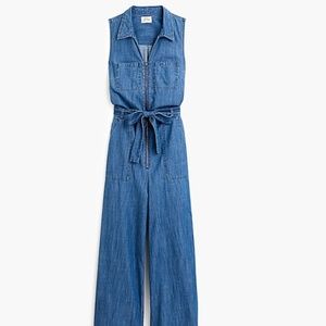 POINT SUR ZIP-FRONT CHAMBRAY JUMPSUIT